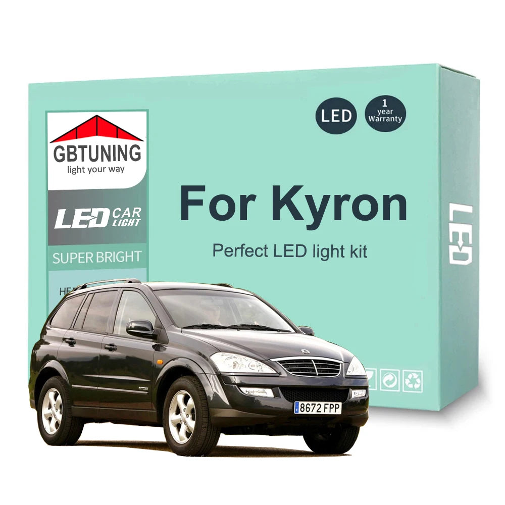 10-Piece LED Interior Light Kit for Ssangyong Kyron - Canbus Error-Free Bulbs | AUTOKITSHOP