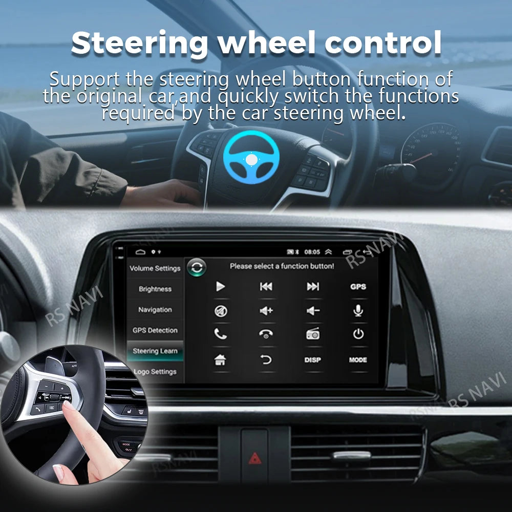 Qualcomm Android 16 For Mazda CX5 CX-5 CX 5 2012 - 2015 2K QLED Car Radio Multimedia Video