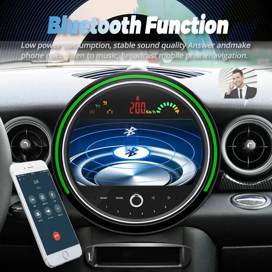 9inch Screen Car Radio For BMW Mini R56 2007-2010 Android 13 Stereo GPS Navigation Wireles | AUTOKITSHOP