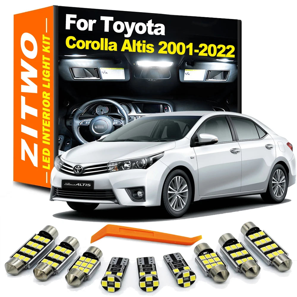 ZITWO LED Bulb Interior Dome Map Light Kit For Toyota Corolla Altis 2001- 2016 2 for Toyota Corolla 2001-2016 - Canbus L