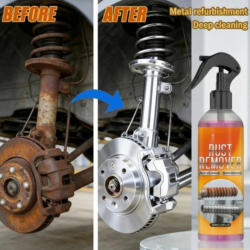 Fast Acting Iron Oxidation Remover 100ml Car Rust Remover Spray With Sponge Restores Shine For D - Automotive LED Light