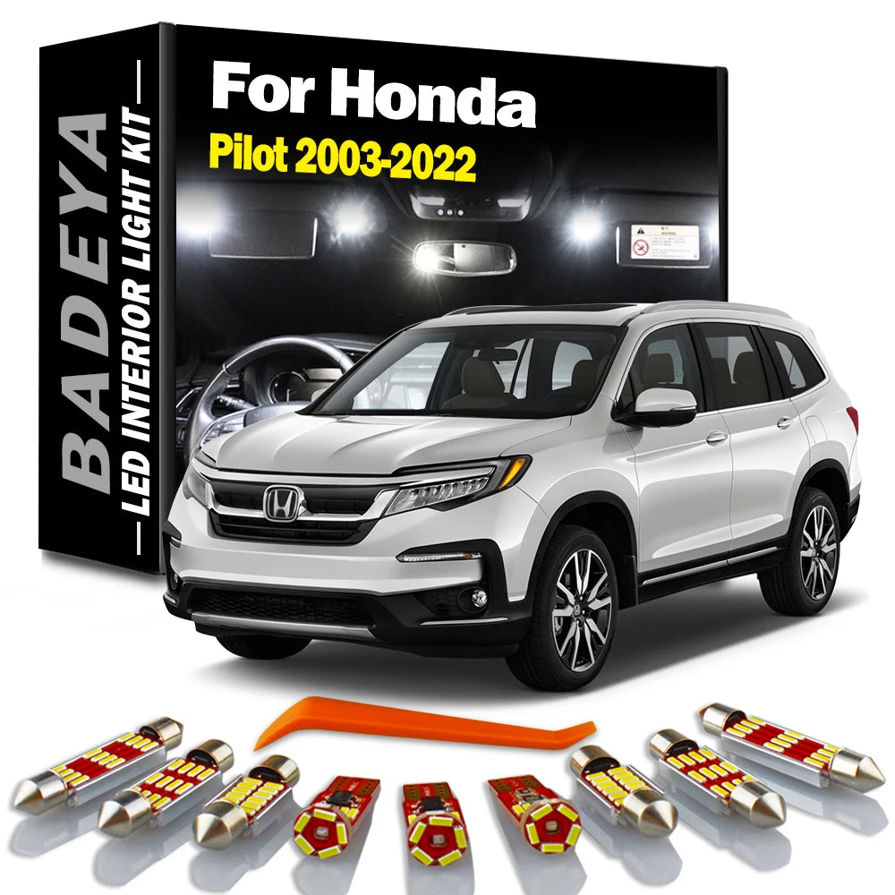 BADEYA LED Interior Map Dome Light Reading Kit For Honda Pilot 2003- 2016 2017 2018 2019 2