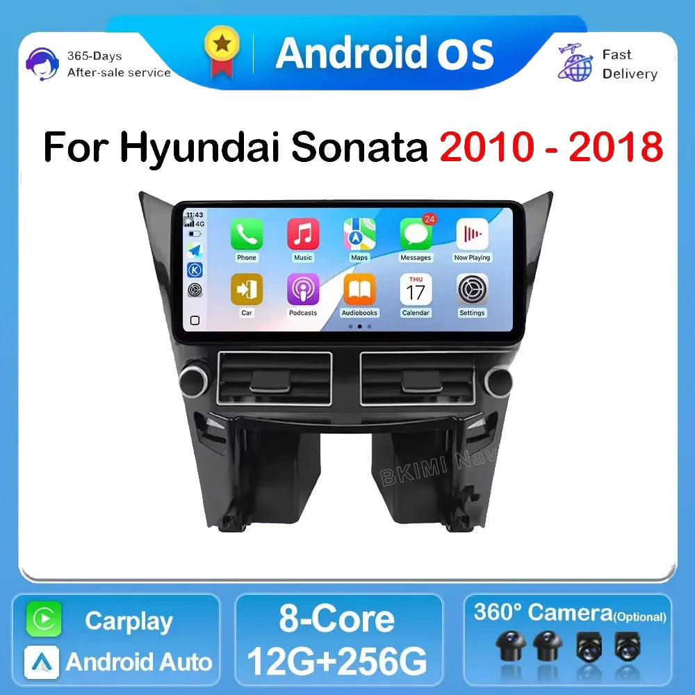 Wireless CarPlay Android Auto for Hyundai Sonata 2011-2018 | Navigation GPS Stereo DSP 4G Split Screen | AUTOK