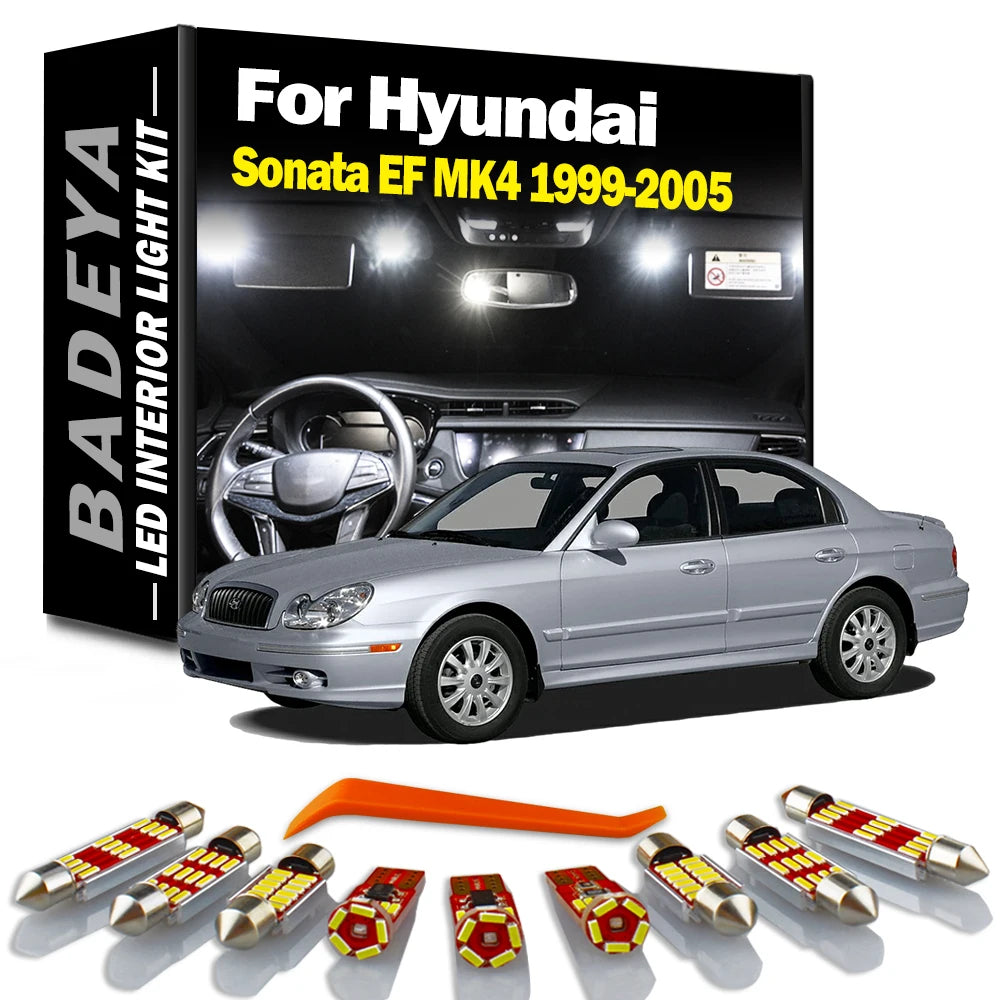 BADEYA 13Pcs LED Interior Dome Map Light Kit For Hyundai Sonata EF MK4 1999 - 2001 2002 20
