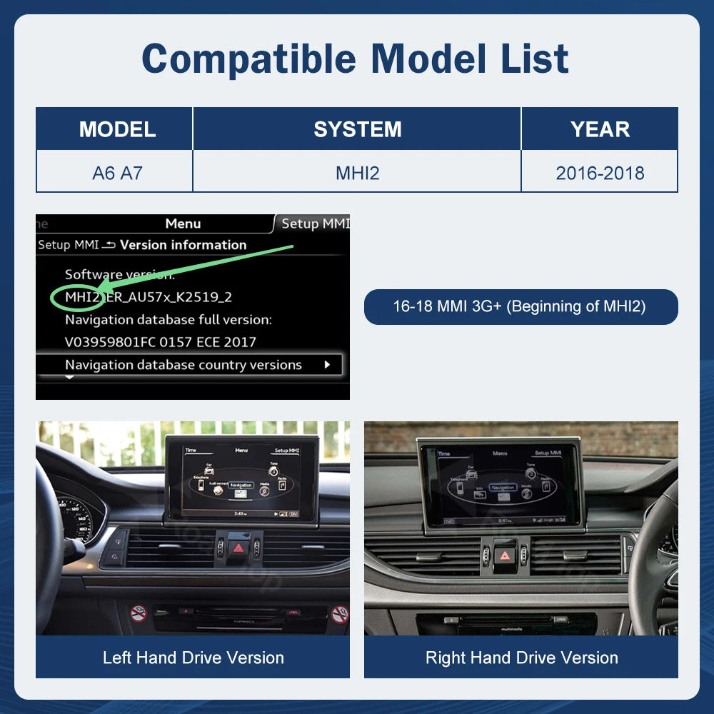 12. 3 Inch Touch Screen For Audi A6 A7 2016-2018 Airplay Miracast Function Multimedia Disp | AUTOKITSHOP