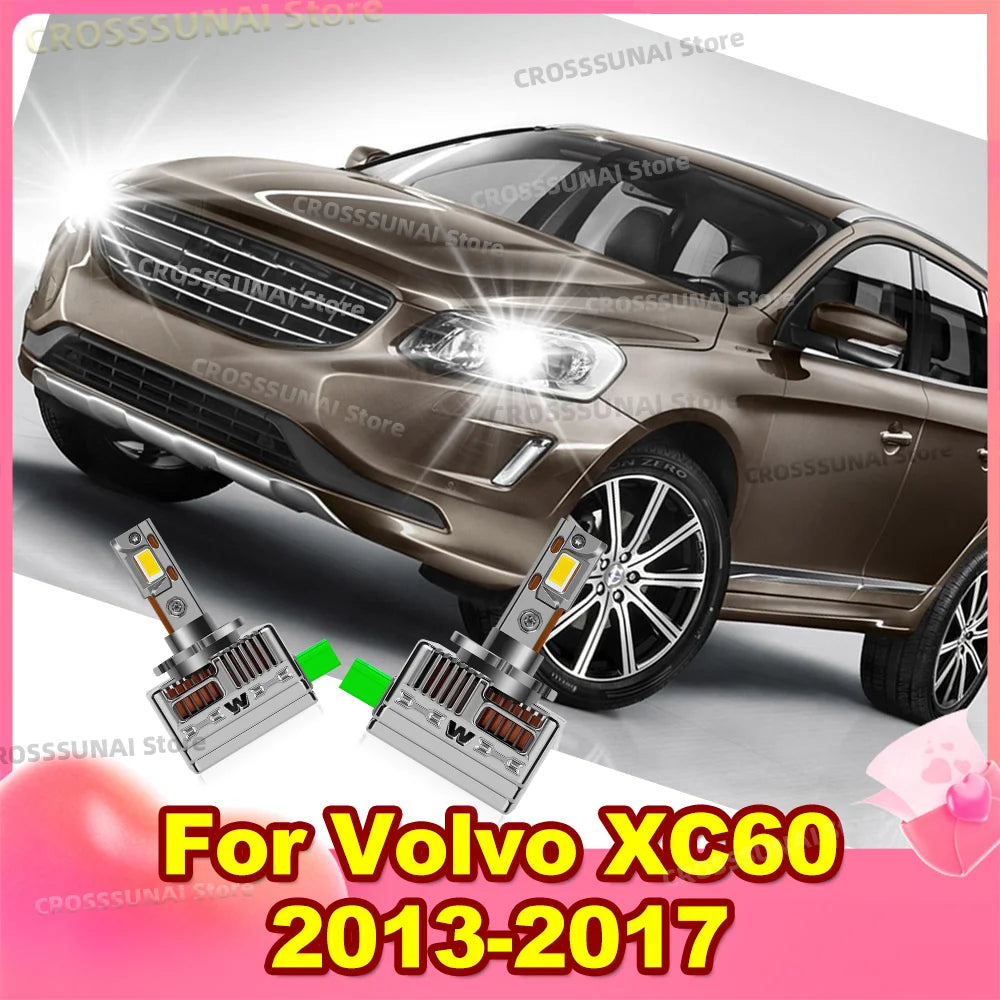 LED Car Headlight CANbus Xenon Lamp Upgrade Car Light 6000K For Volvo XC60 2013 2014 2015