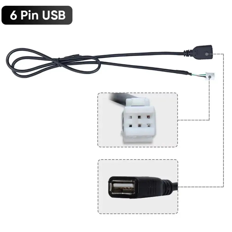 Car Stereo Radio Android CD MP5 Video Harness Adapter Player Multimedia Navigation GPS 6 P