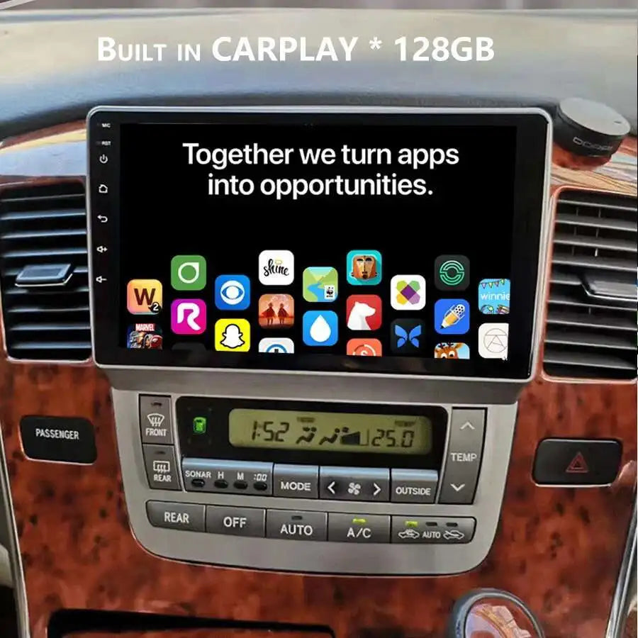 For Toyota Alphard 2007 2006 2005 2004 Car Multimedia Player Android 13 Gps BT Navigation