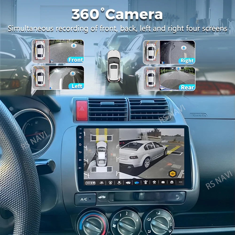 Android 16 2K QLED For Honda Jazz 1 GD 2001 - 2008 Fit 2001-2009 Car Radio Multimedia Vide