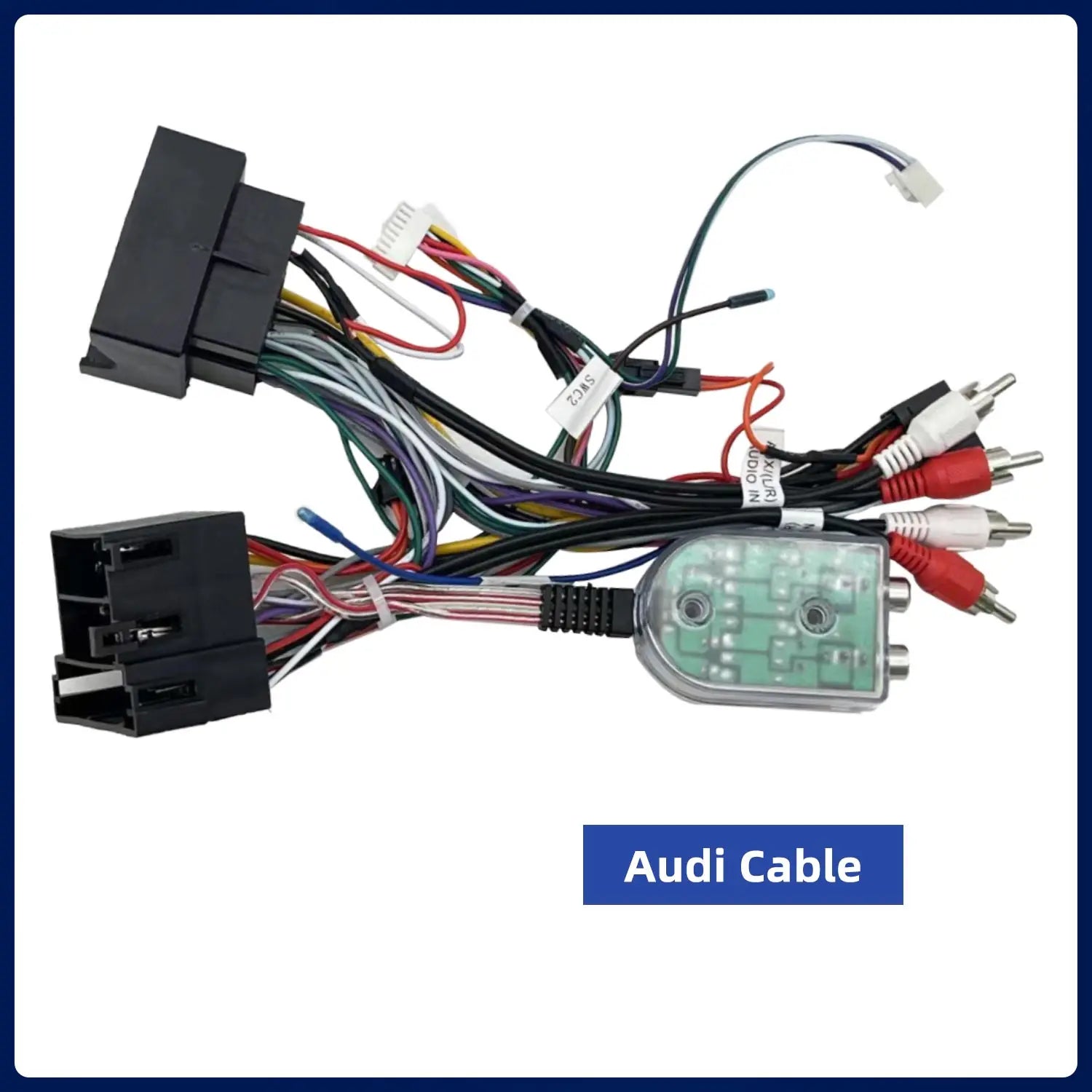Car Radio Power Cable Wiring Harness with Audio Converter For Audi TT A3 S3 RS3 A4 S4 RS4