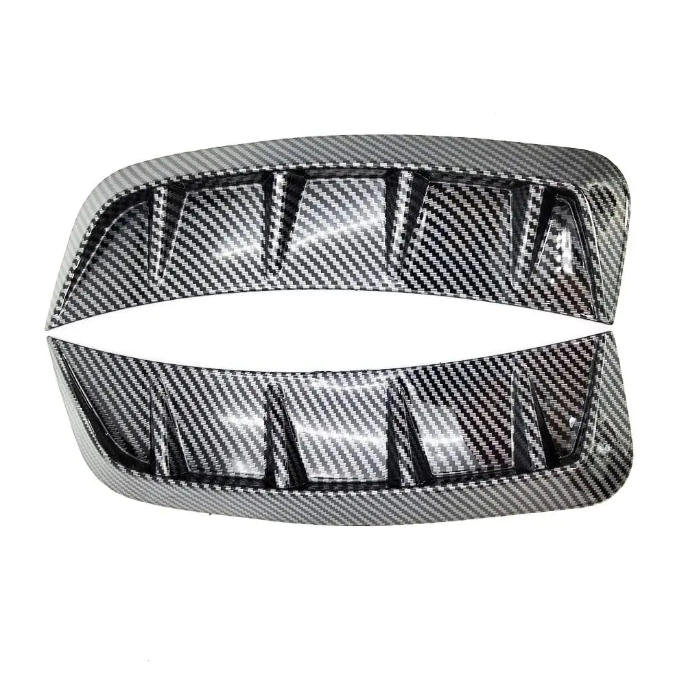 1Pair Car Side Fender Stickers Carbon Fiber Look Arch Wheel Eyebrow Protector