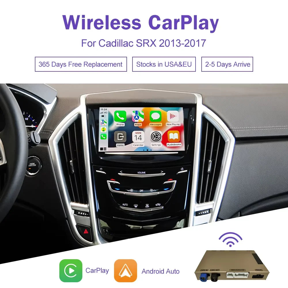 Wireless Carplay for Cadillac SRX 2013-2017 8" LCD screen,Support Android Auto Mirror Link | AUTOKITSHOP