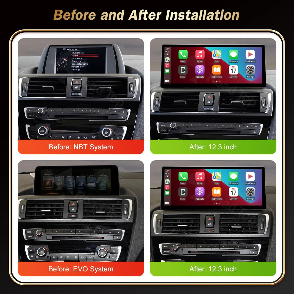 12.3 inch RoadTop For BMW Series 1 2 F20 F21 F22 F45 2012-2019 NBT EVO System Multimedia L