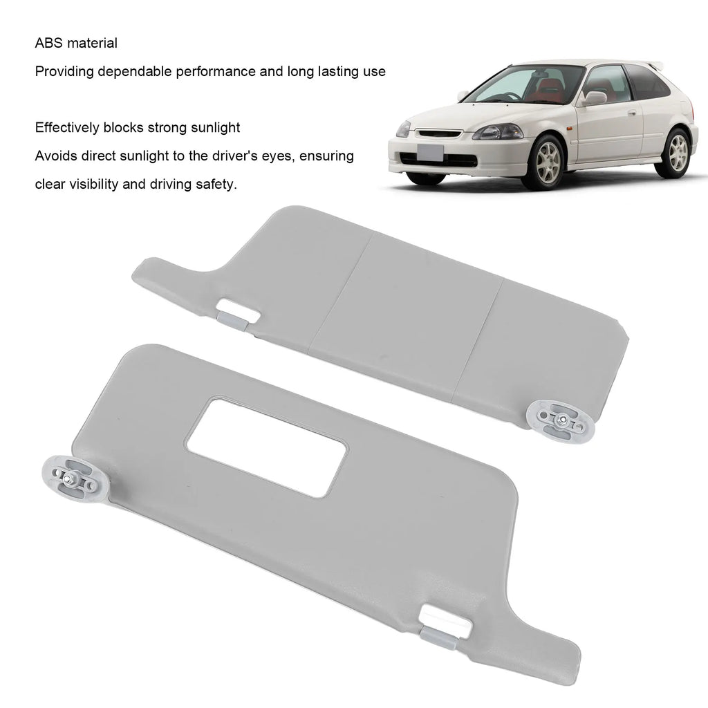 2Pcs Gray Car Sun Visor Left and Right Driver Side Sunlight Blocking Sunvisor Assy for 1996 to 2 - Automotive LED Light