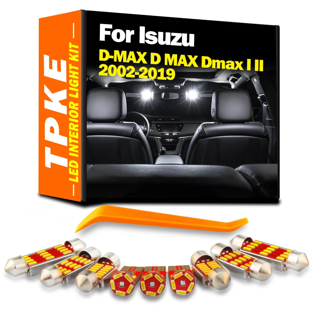 7-Piece LED Interior Light Kit for Isuzu D-MAX D MAX Dmax I II 2002- 2016 - Canbus Dome Map Door Trunk Bulbs | AUTOKI...