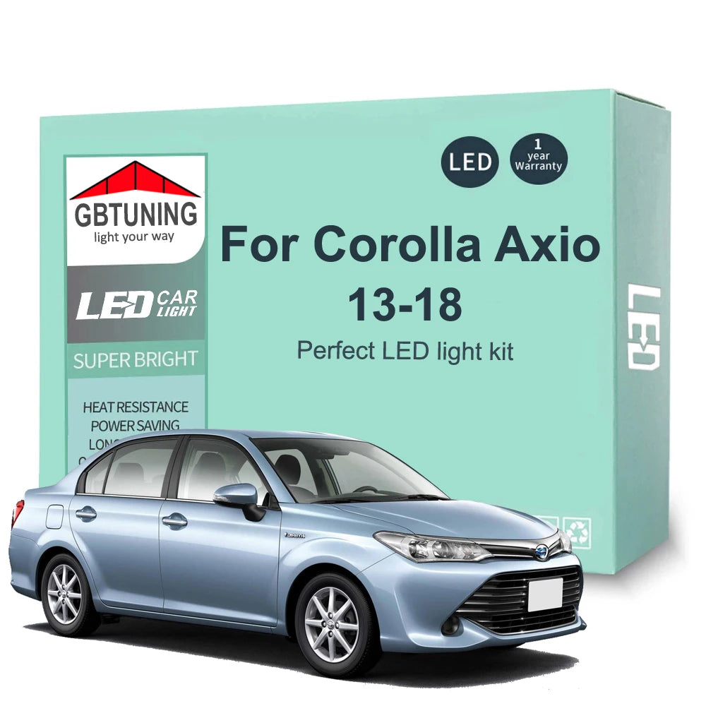 9-Piece LED Interior Light Kit for Toyota Corolla Axio For Corolla E160 - Canbus Error-Free Bulbs | AUTOKITSHOP