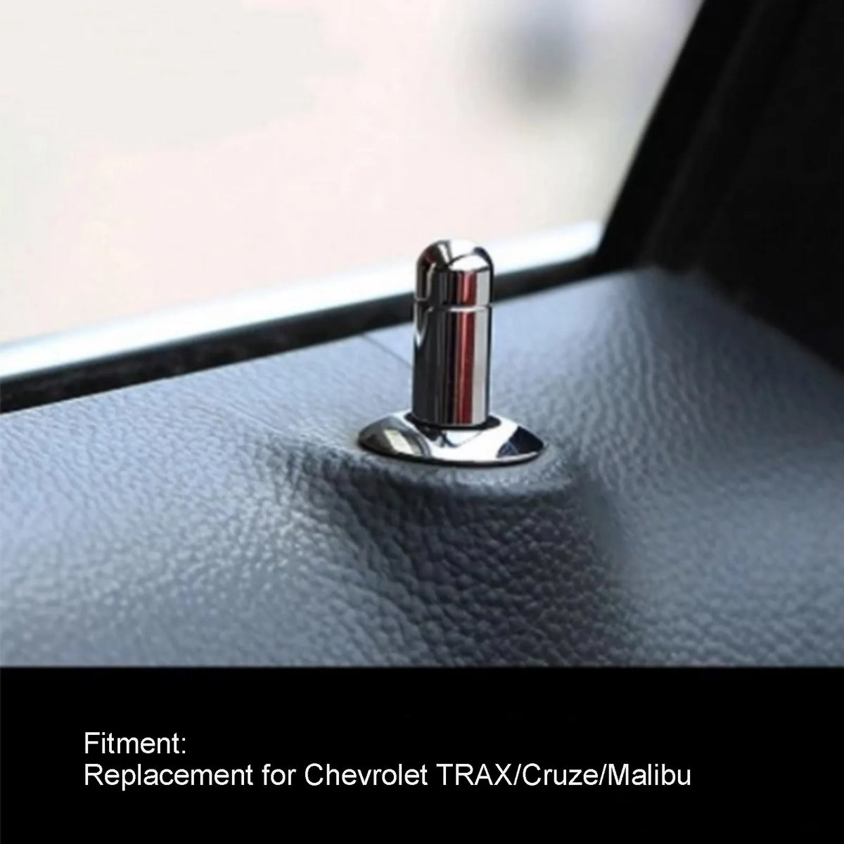 8pcs Car Door Lock Pin with Cover ABS Chrome Replacement for Chevrolet TRAX/Cruze/Malibu - Automotive LED Light