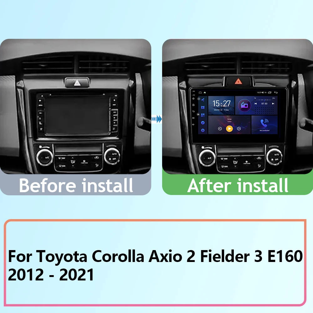 Car Android For Toyota Corolla Axio 2 Fielder 3 E160 2012 - 2021 Auto Radio Stereo Head Un