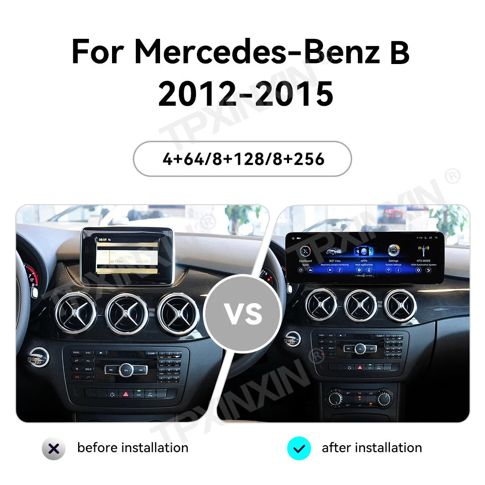 14.9 Inch Carplay Android 13 For Mercedes Benz B Class W246 B180 B200 2013-2015 Car GPS Na