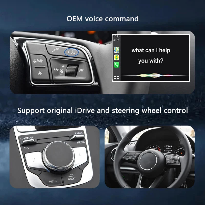 Wireless Carplay Android Auto Lossless Installation Interface For Audi A3 A4 A5 Q2 Q5L Q7