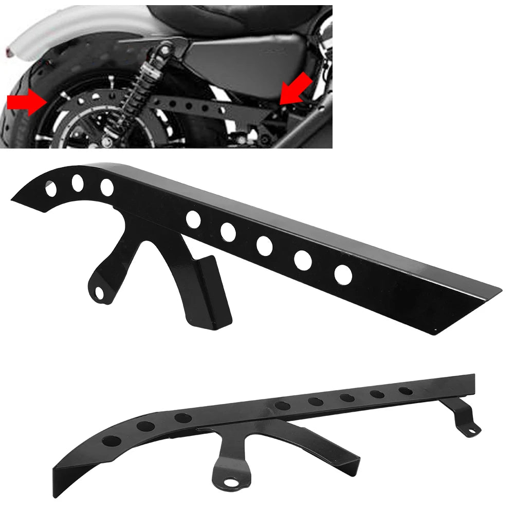 Motorcycle Black Rear Pulley Guard Drive Pulley Cover For Harley Sportster XL 883 1200 XL883 72  - Automotive LED Light