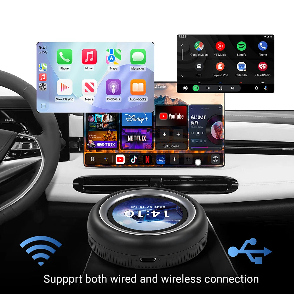 LEXXSON Ai Box Wireless Carplay Android Auto Adapter Android 13 Play Store Netflix Youtube | AUTOKITSHOP