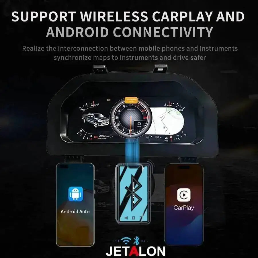 12.3" Car Digital Cluster Instrument Cluster Carplay Screen Display Virtual Cockpit Dashbo | AUTOKITSHOP