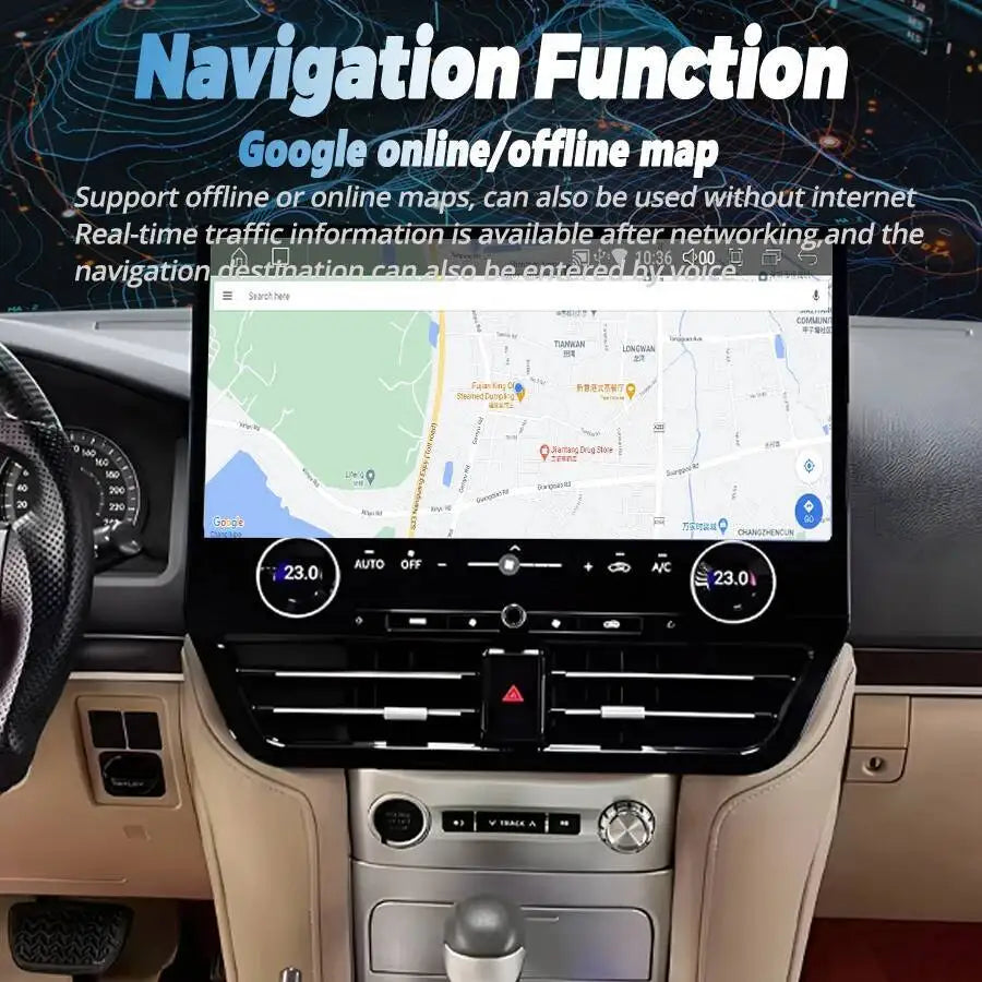 Car Multimedia Player Stereo GPS Navigation 19.8" Carplay For Toyota Land Cruiser LC200 LC | AUTOKITSHOP