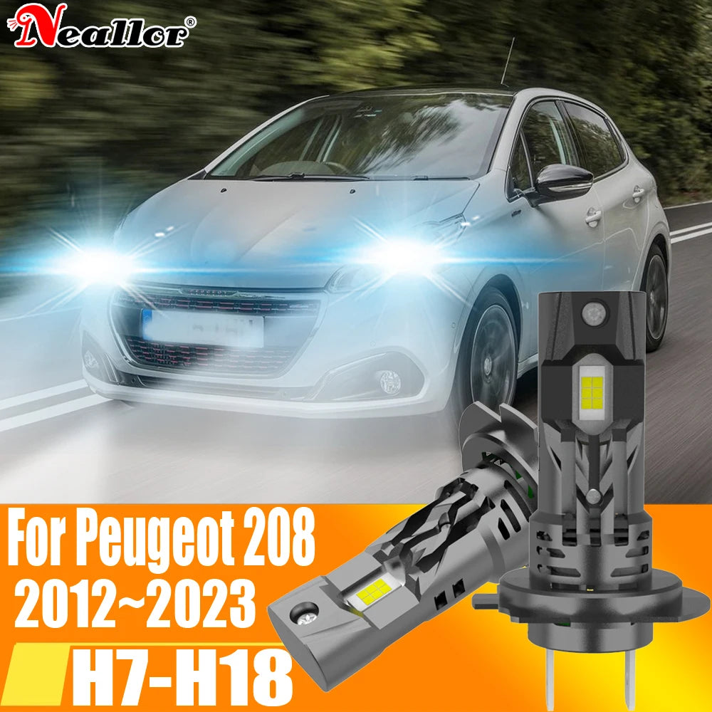 2x High Power H7 Led Headlight Canbus No Error H18 Car Bulb 6000K White Light Moto Diode L