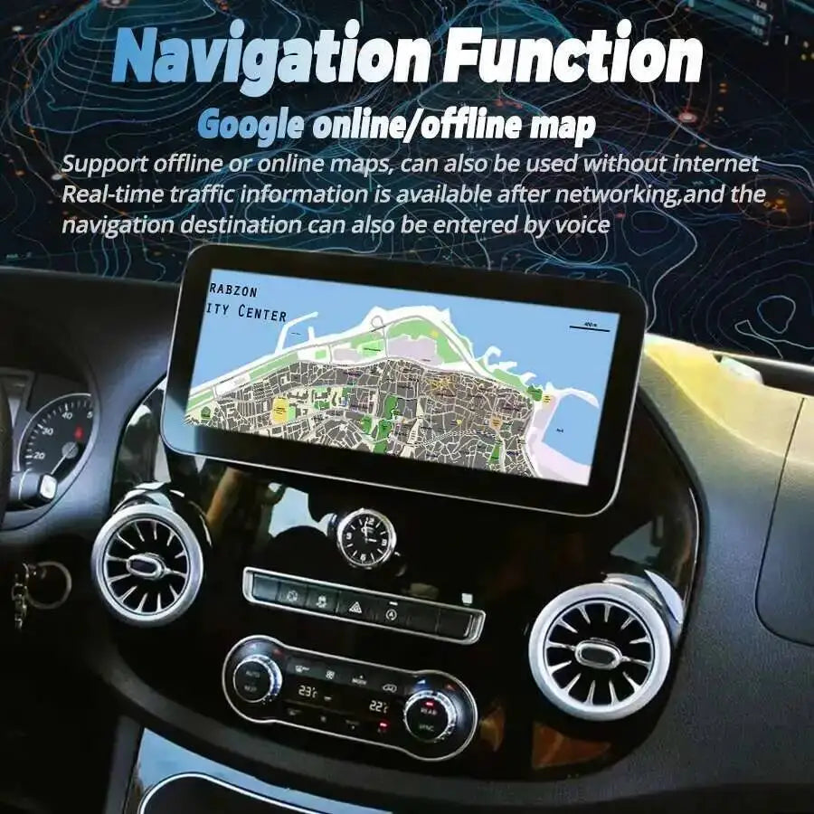 12.3" Android Car Radio For Mercedes Vito W447 2015-2023 Stereo Carplay Multimedia Video P | AUTOKITSHOP