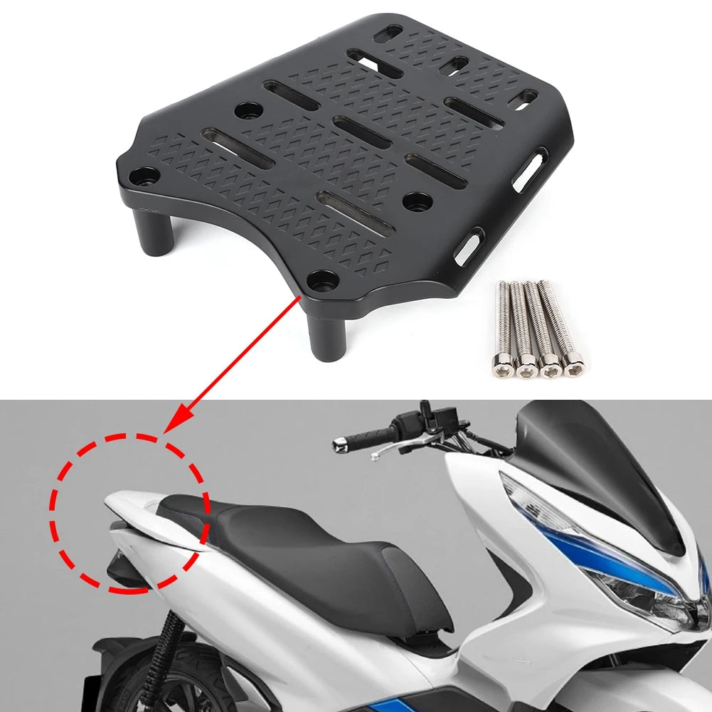 Rear Luggage Rack Carrier Motorbike Alloy Tail Case Bracket Extender Carrier Motorcycle Rear Fen - Automotive LED Light