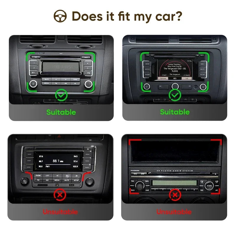 2 Din Car Radio GPS for VW Passat B7 B6 Golf Touran Polo Tiguan Jetta - Wireless CarPlay Android Auto Multimedia Player