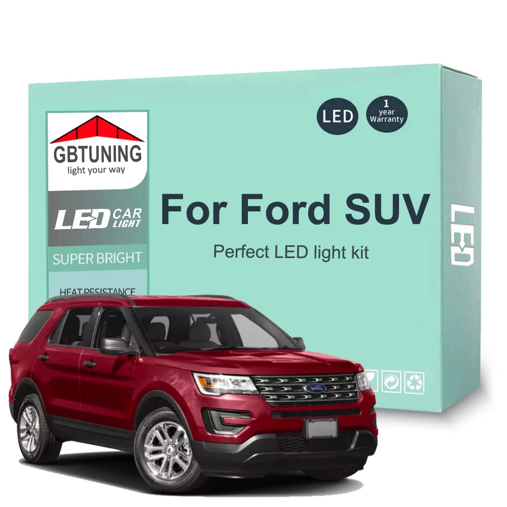 LED Interior Light Kit for Ford Escape Kuga Edge Ecosport Expedition Explorer Territory Vehicle Indoor Lamp - Canbus ...