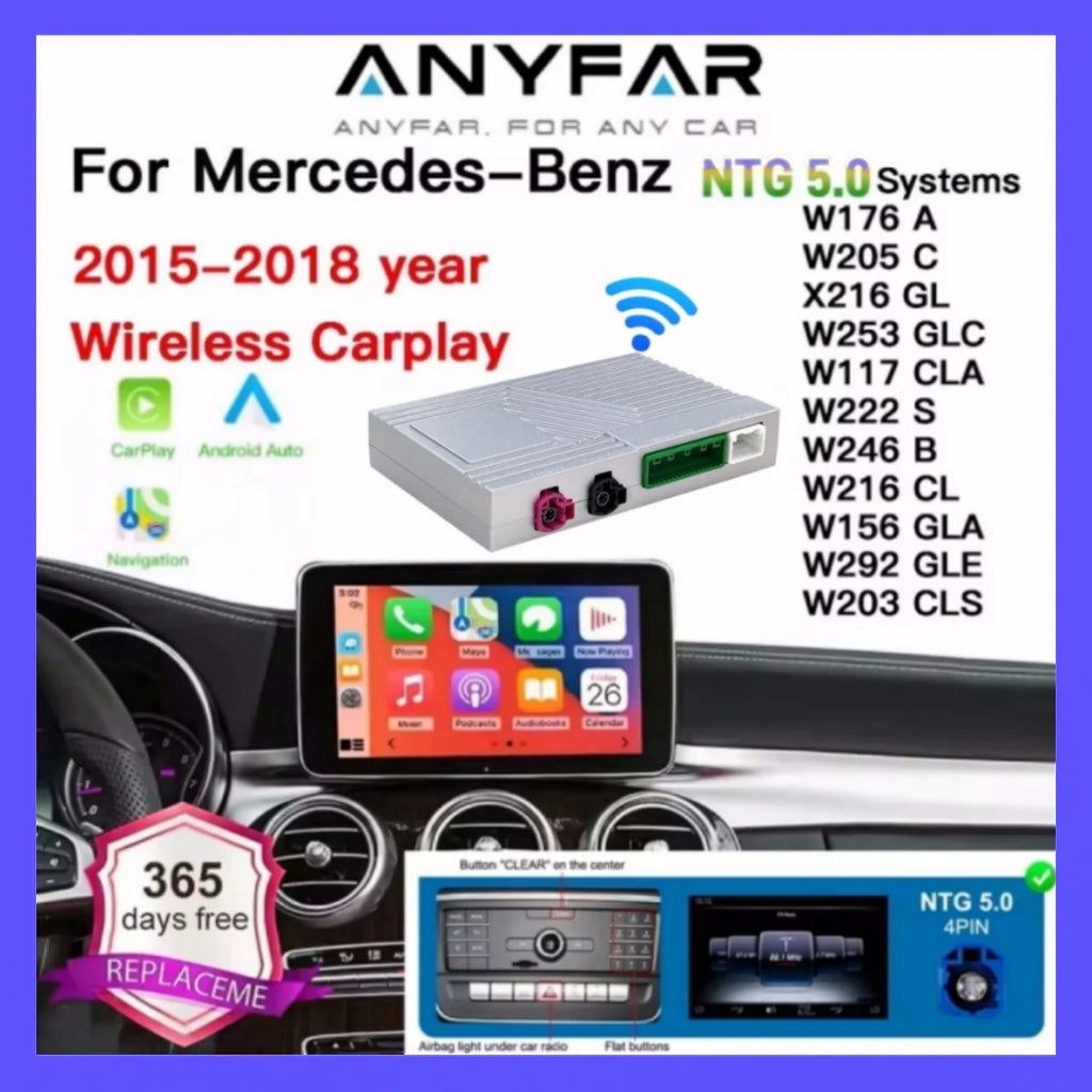 For Mercedes Benz S Class W222 2014-2018 NTG5.0 Wireless CarPlay Android Auto CarPlay Func | AUTOKITSHOP