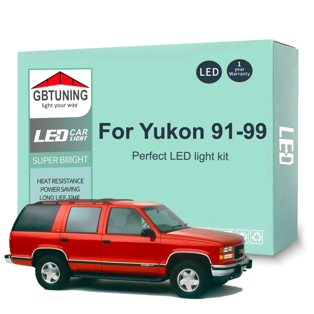 17-Piece LED Interior Light Kit for GMC Yukon - Canbus Error-Free Bulbs | AUTOKITSHOP
