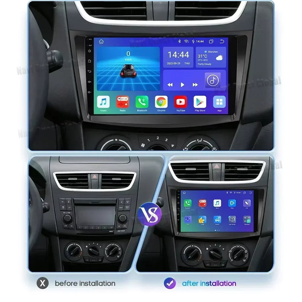 Android 16 For Suzuki Swift 4 2011 2012 2013 - 2017 Wireless Android Auto Carplay Car Radi