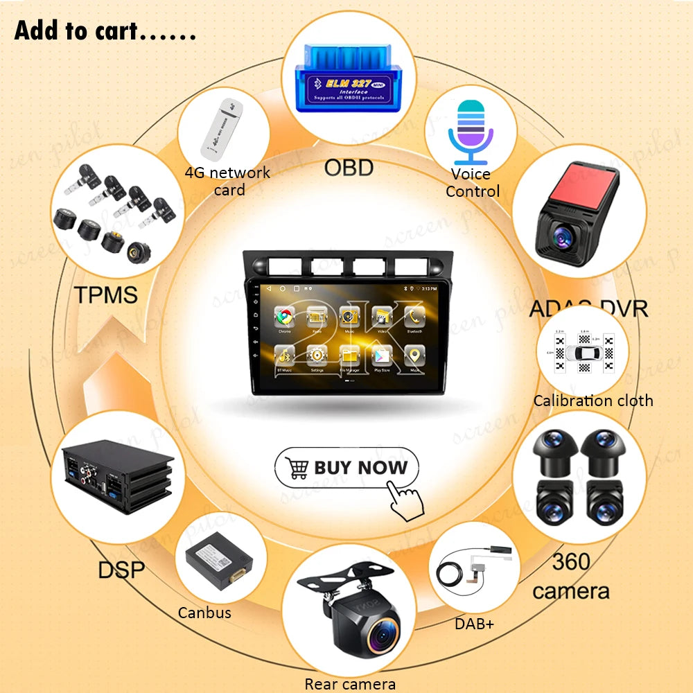 Android 16 For Kia Picanto SA Morning 2004 2005 - 2007 Car Radio Stereo Head Unit Auto Rad | AUTOKITSHOP
