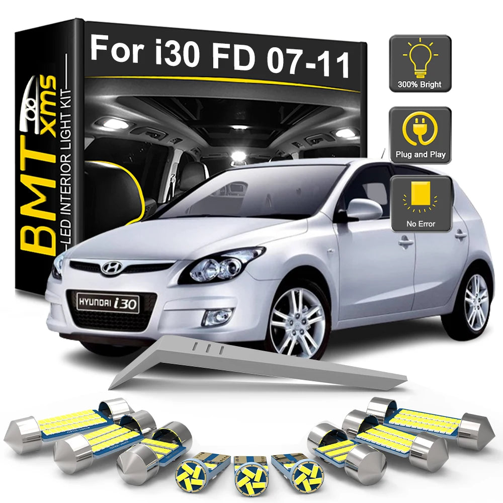 11-Piece LED Interior Light Kit for Hyundai i30 FD - Canbus Error-Free Bulbs | AUTOKITSHOP