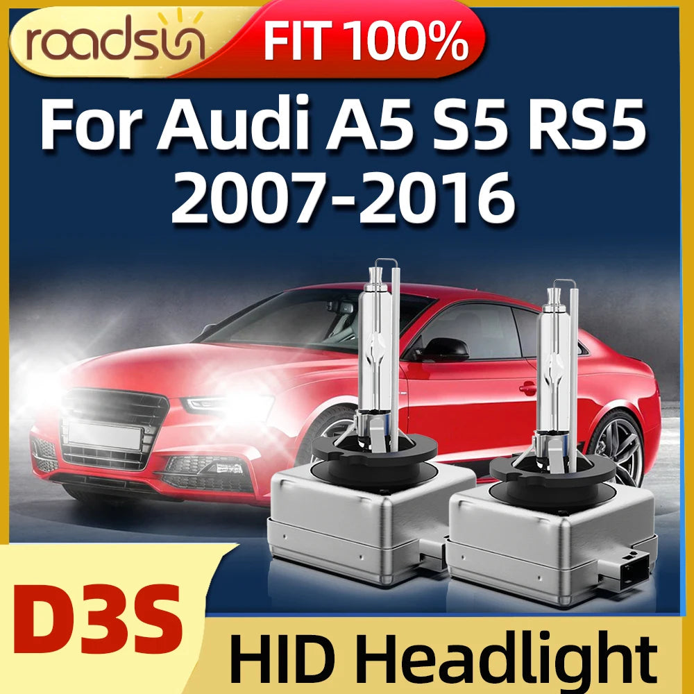 Roadsun High Quality 12V D3S Xenon 35W HID Car Headlight For Audi A5 S5 RS5 2007 2008 2009