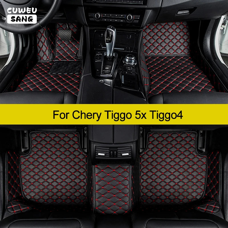 CUWEUSANG Custom Car Floor Mats For Chery Tiggo 5x Tiggo4 Auto Carpets Foot Coche Accessor | AUTOKITSHOP