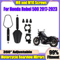 Motorcycle Rearview Mirrors With Screw Off Road Wide Side Mirror For Honda Rebel 500 2017