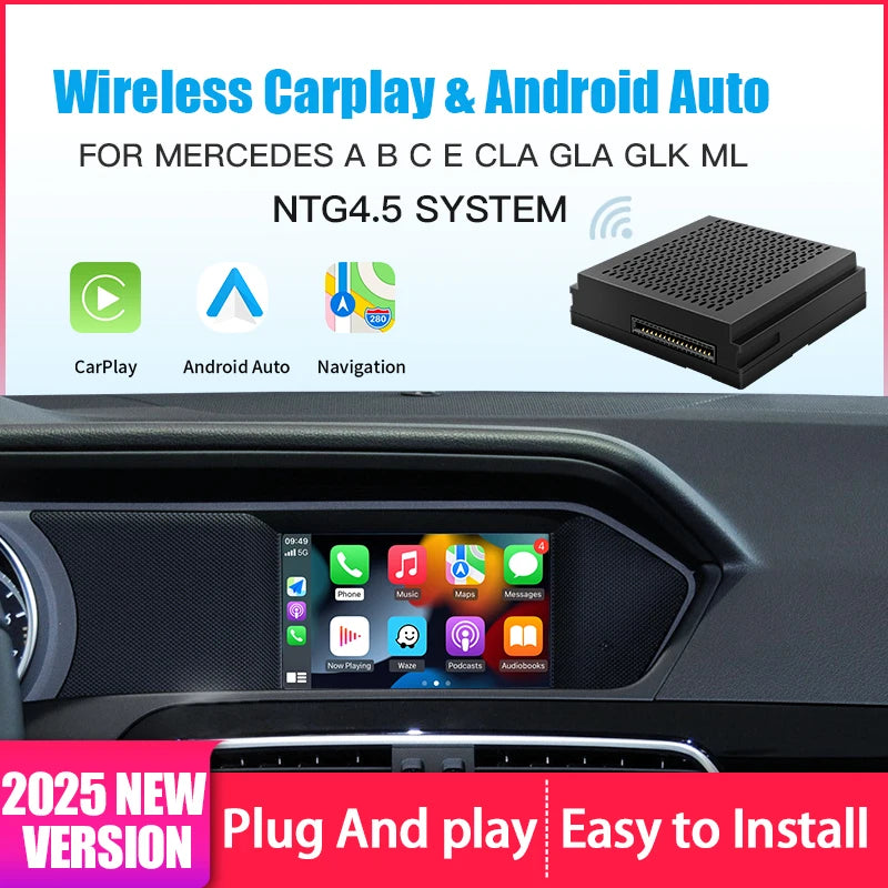 AUTOABC Wireless Carplay Suitable For Mercedes Benz A B C E CLA GLA GLK ML Sprinter NTG4.5 | AUTOKITSHOP
