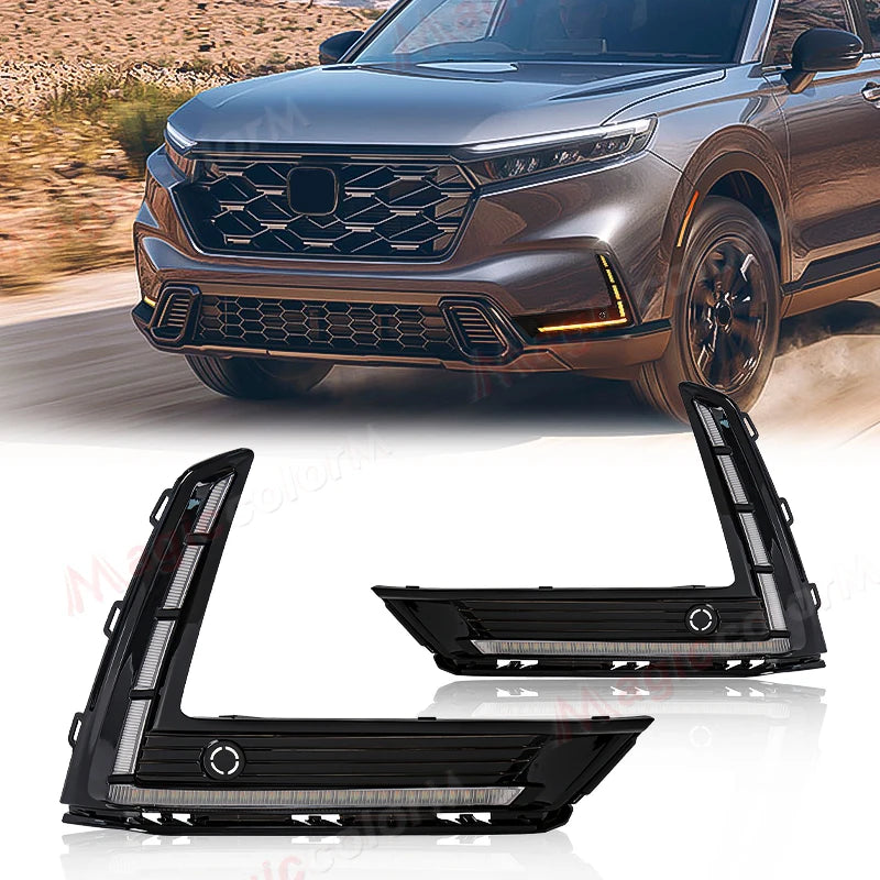 For Honda CRV CR-V 2023 LED DRL Daytime Running Light Daylights Dynamic Turn Signal Fog La | AUTOKITSHOP