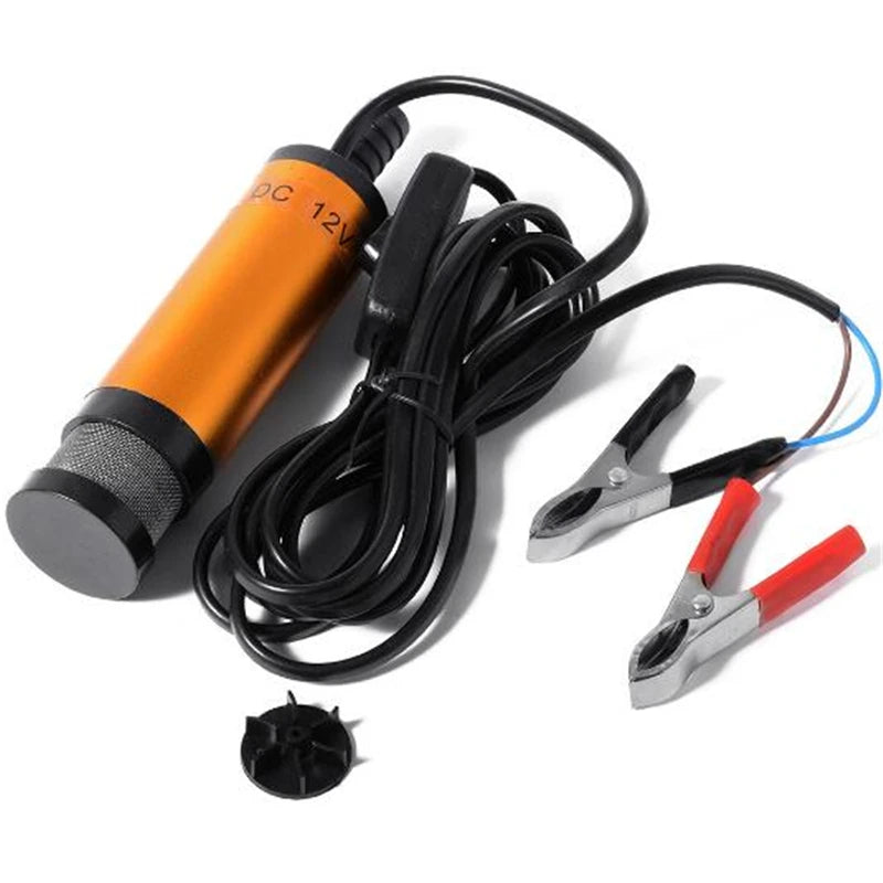 12V Aluminum Alloy Submersible Pump 38mm Water Oil Diesel Fuel Transfer 12 L/min
