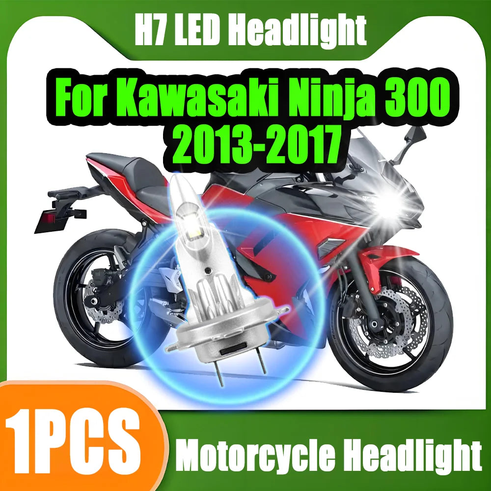 12V H7 10000LM Canbus Error Motorcycle Led Light Led Headlight Free Plug And Play For Kawa