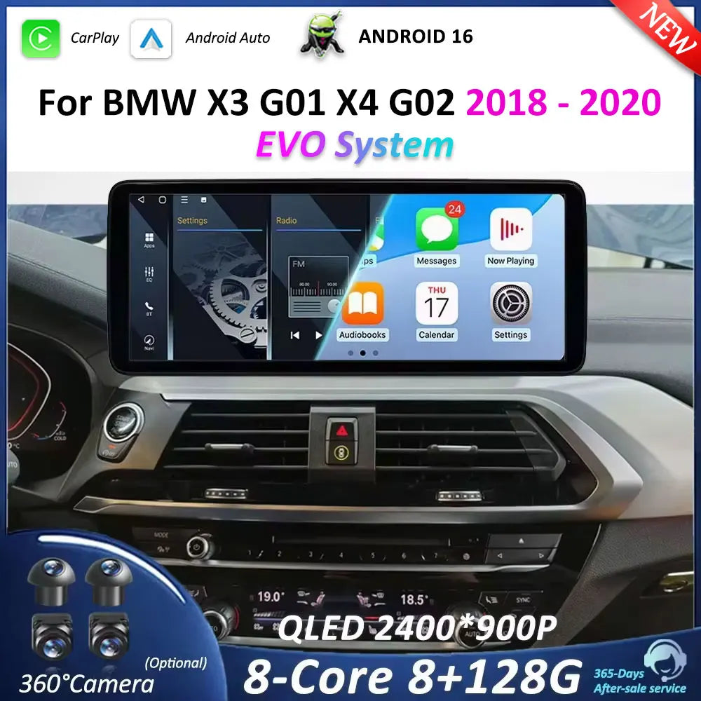 Car Video Multimedia Player 12.3 inch for BMW X3 G01 X4 G02 2018 - 2020 EVO System Android