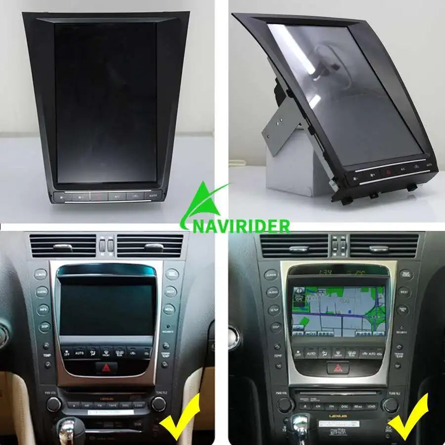 Android 14 Vertical Screen For LEXUS GS300 GS350 GS430 450h GPS Audio Carplay Car Radio Au