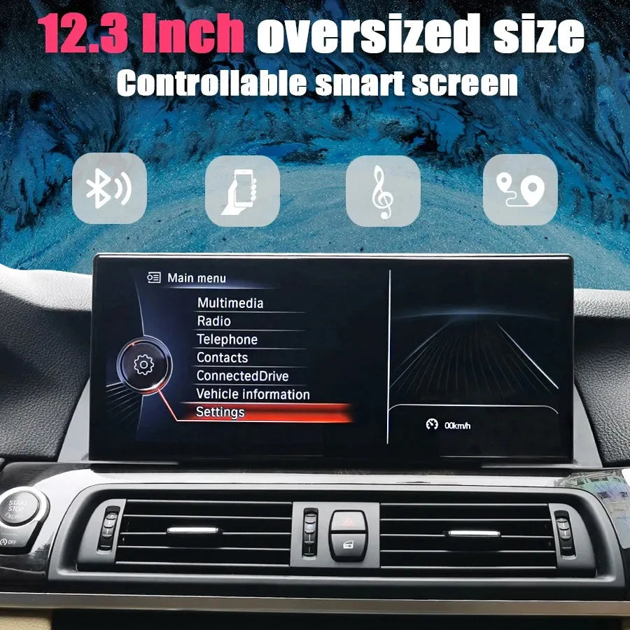 12.3" Android14 Multimedia Video Player For BMW 5 7 Series F10 F18 F11 F07 GT F01 F03 2009 | AUTOKITSHOP
