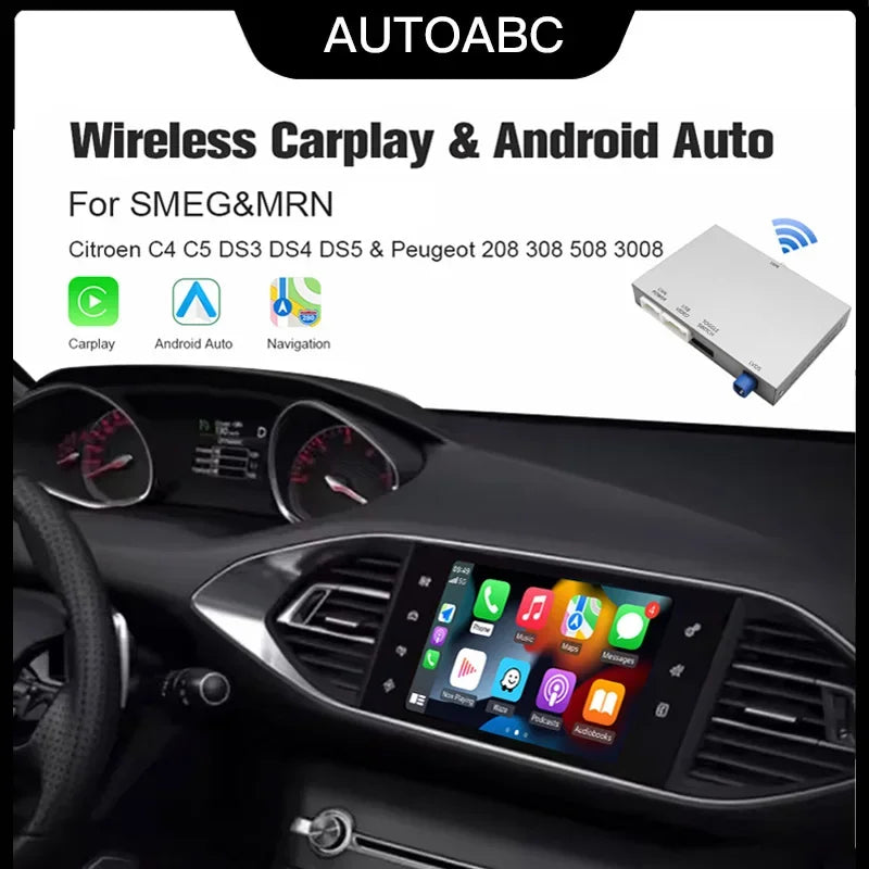 Wireless Carplay and Android Auto module for Peugeot SMEG 208 308 508 3008 C4 DS3 DS4 DS5