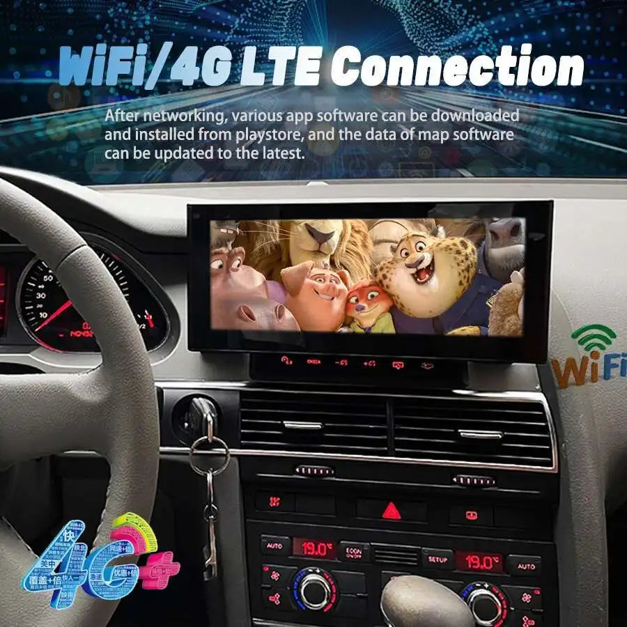 12.3" 10.25" For AUDI A6 2005-2011 Android Screen Stereo Car Multimedia Video GPS Head Uni